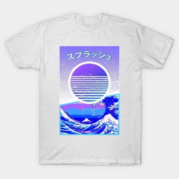 Japanese Vaporwave Splash T-Shirt by Widmore